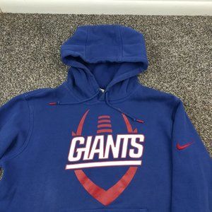 New York Giants Hoodie Nike NFL Team Apparel Sweatshirt Blue Mens Medium